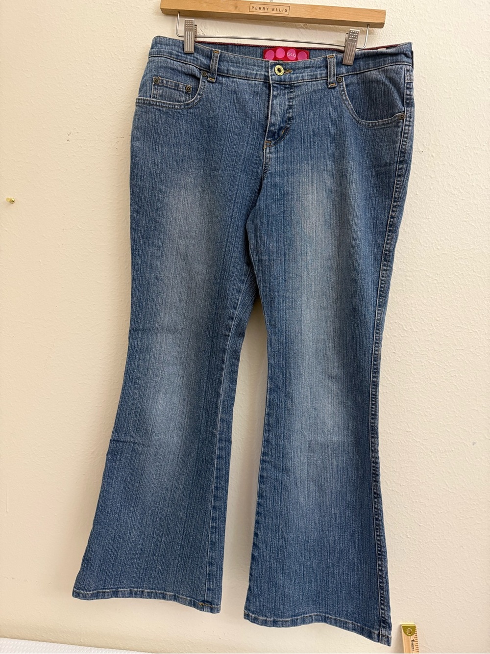 vintage GLO jeans Mid Blue Flare Wide-Leg Jeans